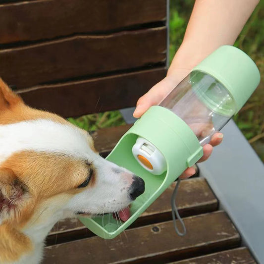 2-in-1 Travel Water Bottle & Food Container for Dogs