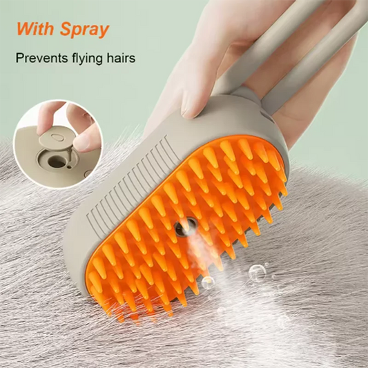 Steam Pet Brush 3 In 1 Electric Spray Cat Dog Grooming Brush Massage Hair Remover Detangling Pet Comb