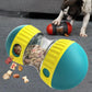 Durable Dog Puzzle Toy Interactive Leaky Treat Dispenser with Elliptical Track Rolling Food Ball Increases Pet Intelligence