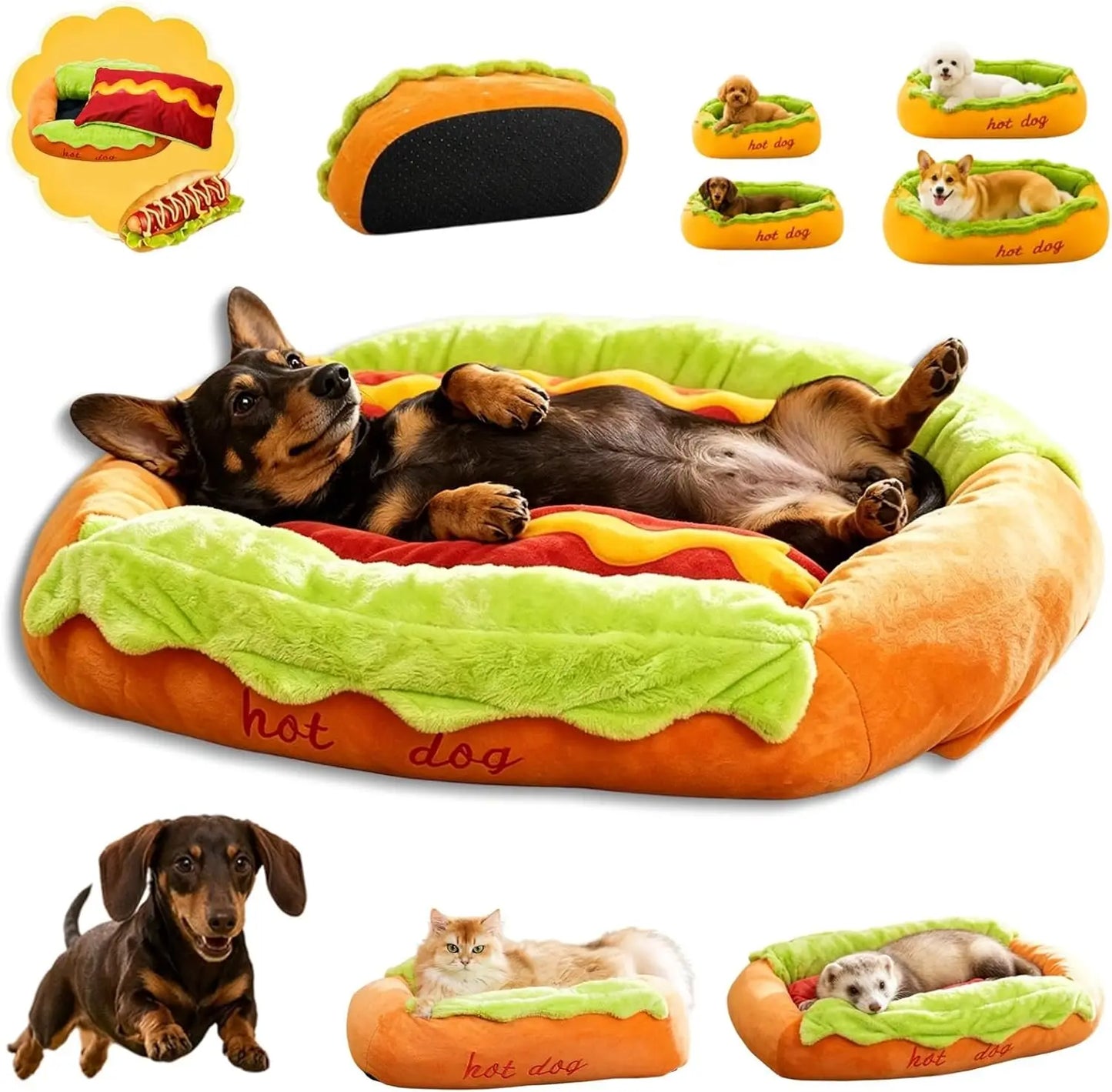 Pet Bed Hot Dog House Lounger Bed Kennel Mat Soft Fiber Pet Dog Puppy Warm Removable Washable Waterlon for Cats