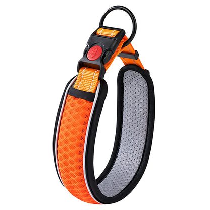 Pet Dog Collar, Adjustable Neck Strap for Walking, Reflective Durable Outdoor Collar for Small Medium Large Dogs, 1PC