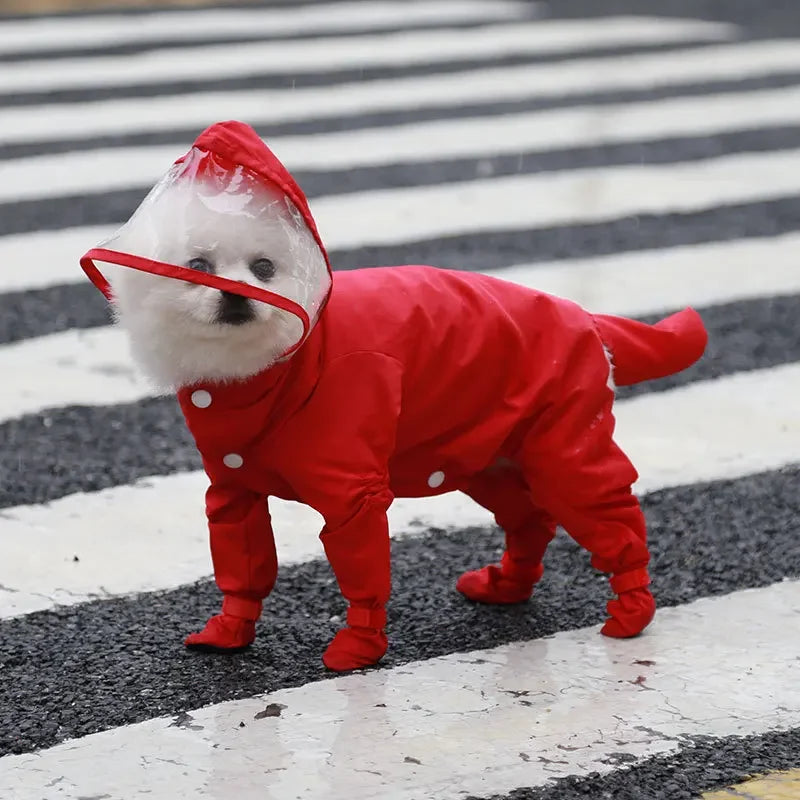 Dog Raincoat  Pet Rain Jacket for Small Medium Large Dogs Full Body Coverage with Hat