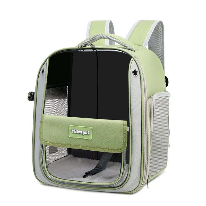Breathable Portable Cat Carrier Transparent Large-Capacity Waterproof and Wear-Resistant Travel Backpack for Pets Foldable