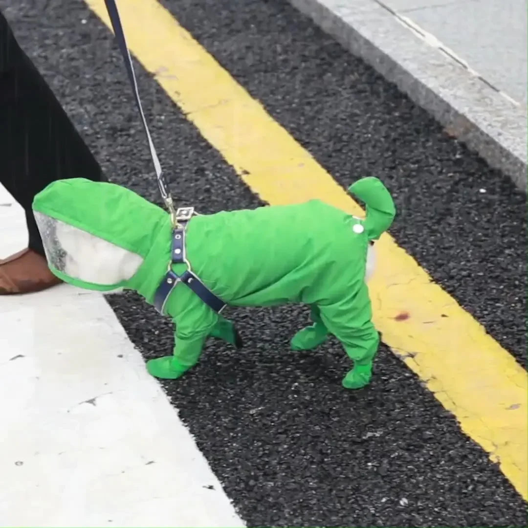 Dog Raincoat  Pet Rain Jacket for Small Medium Large Dogs Full Body Coverage with Hat