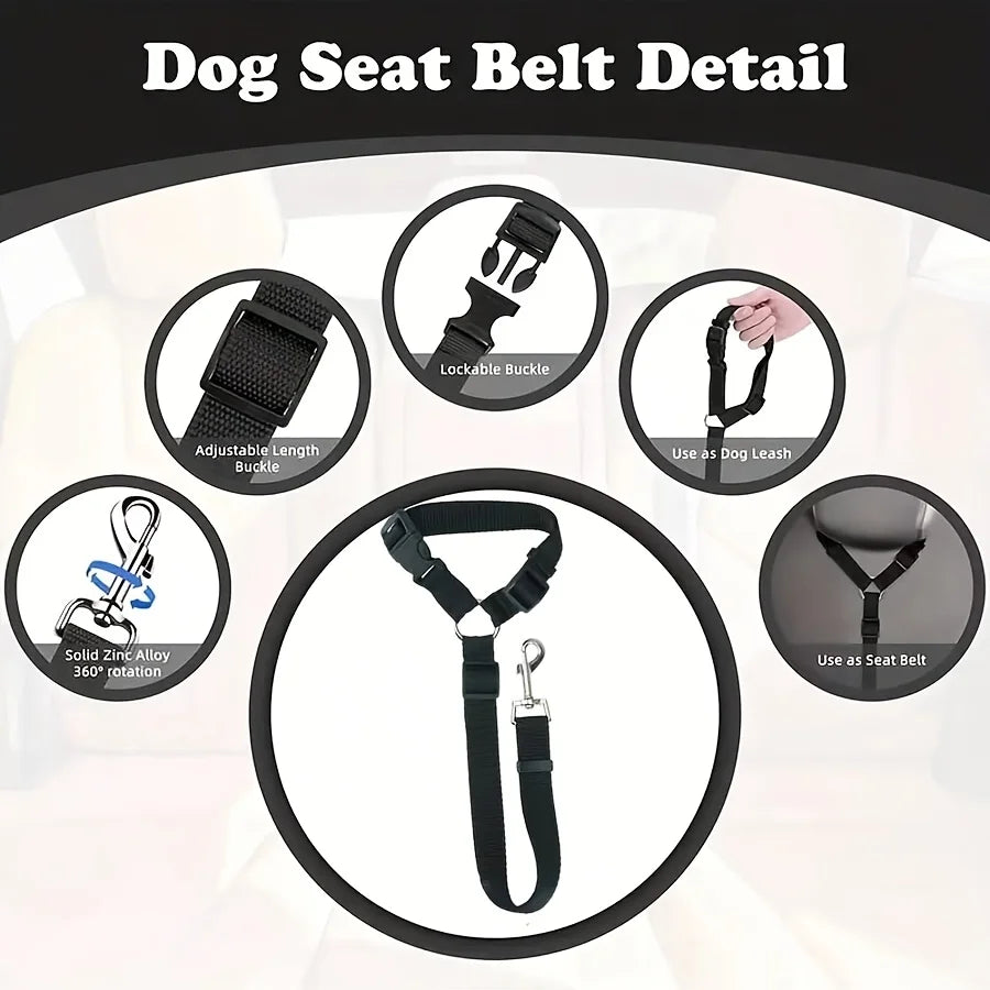 1pc Dog Seat Belt for Vehicle Secure,Pet Car Tether Safety Leash for Dogs In Vehicles,Dog Seatbelt Tether,Dog Car Seat Belt