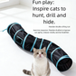 Cat Play Tunnel Interactive Toy, Hide and Seek Tunnel, Portable & Collapsible Pop Up Cat Tunnel for Cats' Instinct