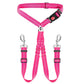 Dog Seat Belt for Car,Dog Car Harness Seatbelt Adjustable with Elastic Bungee Buffer, 2in1 Pet Leash Restraint Dog Safety Tether