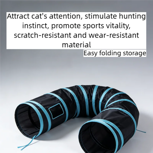 Cat Play Tunnel Interactive Toy, Hide and Seek Tunnel, Portable & Collapsible Pop Up Cat Tunnel for Cats' Instinct
