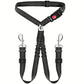 Dog Seat Belt for Car,Dog Car Harness Seatbelt Adjustable with Elastic Bungee Buffer, 2in1 Pet Leash Restraint Dog Safety Tether