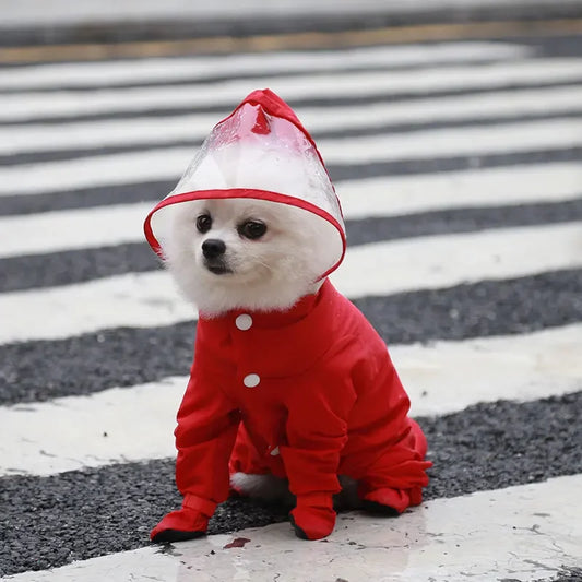 Dog Raincoat  Pet Rain Jacket for Small Medium Large Dogs Full Body Coverage with Hat