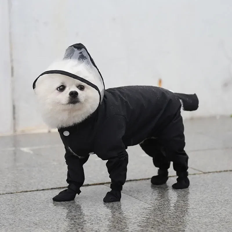 Dog Raincoat  Pet Rain Jacket for Small Medium Large Dogs Full Body Coverage with Hat