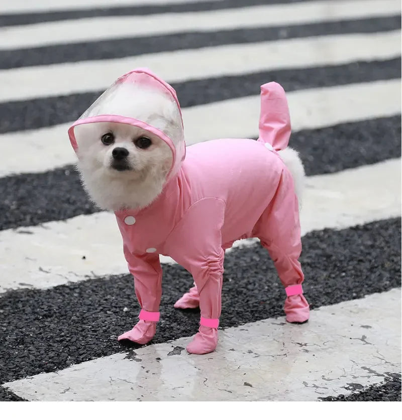 Dog Raincoat  Pet Rain Jacket for Small Medium Large Dogs Full Body Coverage with Hat