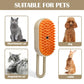 Steam Pet Brush 3 In 1 Electric Spray Cat Dog Grooming Brush Massage Hair Remover Detangling Pet Comb