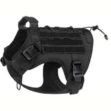 Dog Harness,Tactical Dog Harness with Handle,No-Pull Service Dog Vest with Hook & Loop Panels,Adjustable Dog Vest Harness for Wa