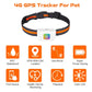 GPS Pet Tracker with Colorful LED Flash 4G Smart Pet Collar IP67 Waterproof Pedometer Pet Calorie Health Data Tracker White