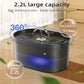 2.2L Cat Water Fountain Smart Pet Drinking Fountain with Filter LED Light Activated Carbon for Cats Dogs