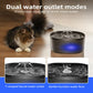 2.2L Cat Water Fountain Smart Pet Drinking Fountain with Filter LED Light Activated Carbon for Cats Dogs