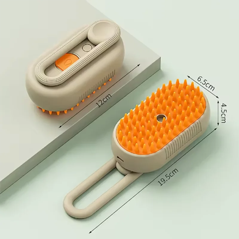 Steam Pet Brush 3 In 1 Electric Spray Cat Dog Grooming Brush Massage Hair Remover Detangling Pet Comb