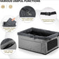 Upgrade Dog Booster Seat for Small Dogs Waterproof Leather Pet Car Seat with Metal Frame Portable Travel Carrier Bag