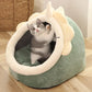 Deep Sleep Cat Bed Cartoon Pet Bed Foldable Removable Washable Pet Sleeping Bed for Small Dog Mat Bag Cave Cats Bed