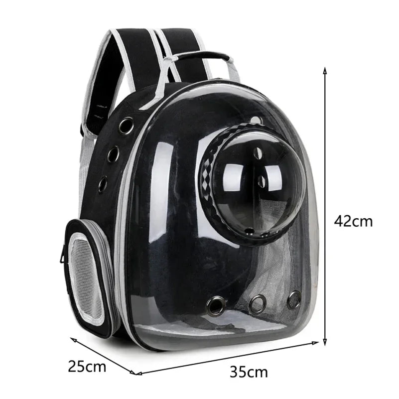 Portable Cat Pet Carrier Backpack Transparent Capsule Bubble Pet Backpack Small Animal Puppy Kitty Breathable Carrier for Travel