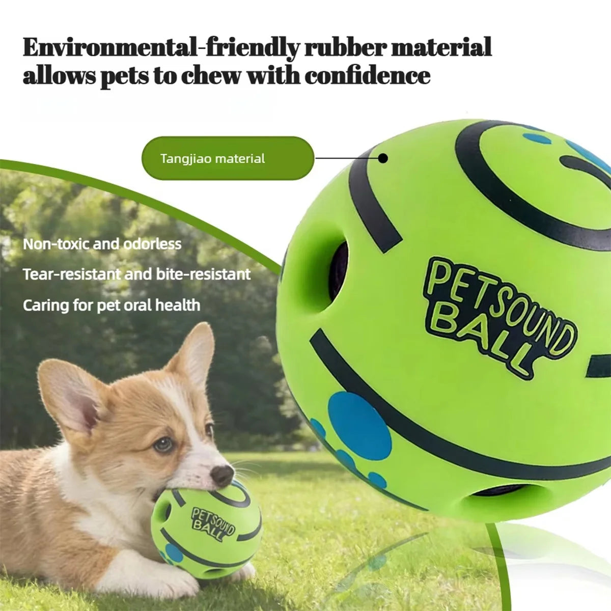 Pet Interactive Giggle Ball Dog IQ Training Ball Toys Fun Giggle Sounds When Rolled Or Shaken Pets For Large Medium Small Dogs