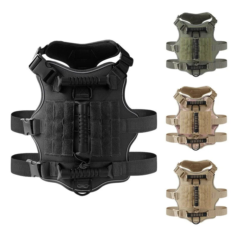 Dogs Harnesses Leads Pet Tactical Harness Dog Shock-absorbing Traction Explosion-proof Harness