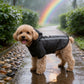 Black Raincoat for Dogs in Spring and Summer. For Use During Rainy Seasons. Suitable for Small and Medium-Sized Dogs as All-Weat