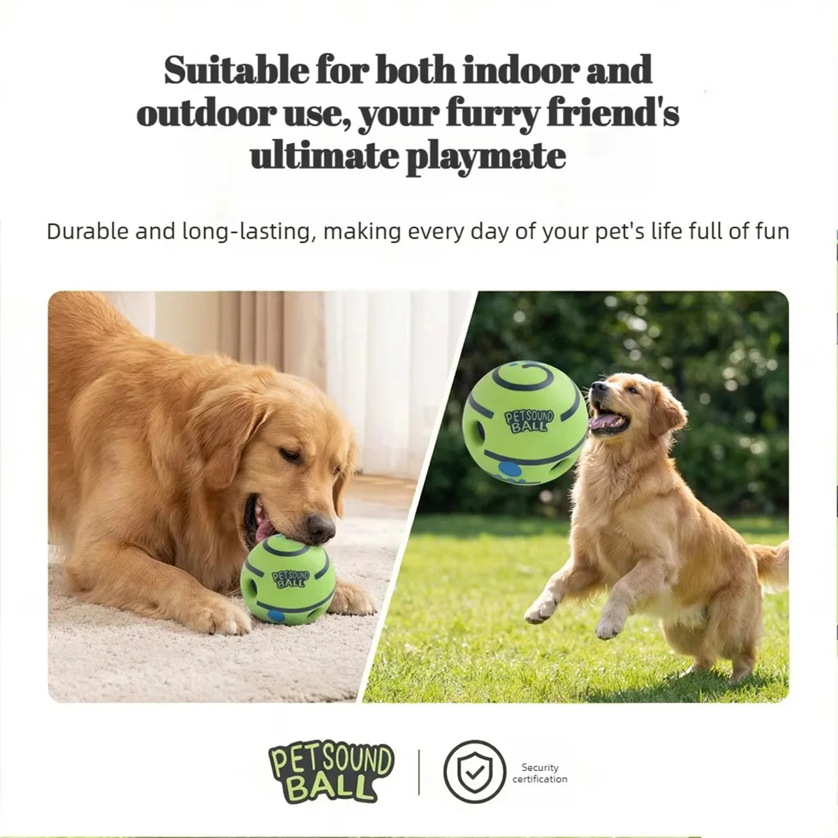 Pet Interactive Giggle Ball Dog IQ Training Ball Toys Fun Giggle Sounds When Rolled Or Shaken Pets For Large Medium Small Dogs