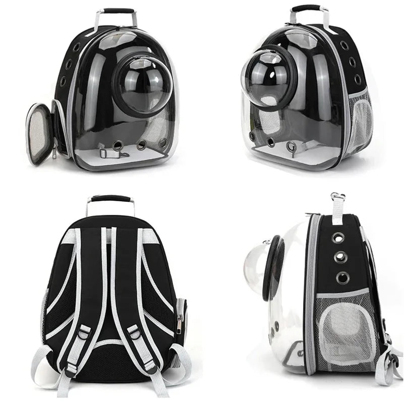 Portable Cat Pet Carrier Backpack Transparent Capsule Bubble Pet Backpack Small Animal Puppy Kitty Breathable Carrier for Travel