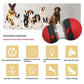 Durable Dog Puzzle Toy Interactive Leaky Treat Dispenser with Elliptical Track Rolling Food Ball Increases Pet Intelligence