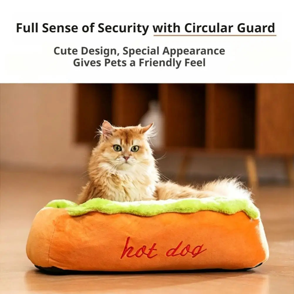 Pet Bed Hot Dog House Lounger Bed Kennel Mat Soft Fiber Pet Dog Puppy Warm Removable Washable Waterlon for Cats