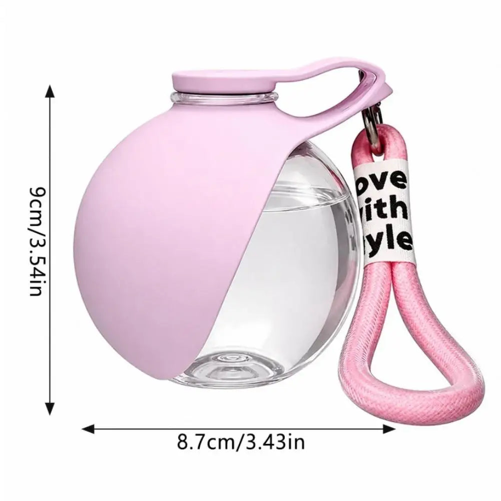 Portable Dog Water Bottle With Bowl Leak Proof Travel Water Dispenser For Pets Outdoor Walking Hiking Travel With Lanyard