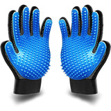 Pet Grooming Kit for Dog Cat Rabbit Fur 2 Sided Grooming Brush Bath Cleaning Glove De-Shedding De-Matting Pet Hair
