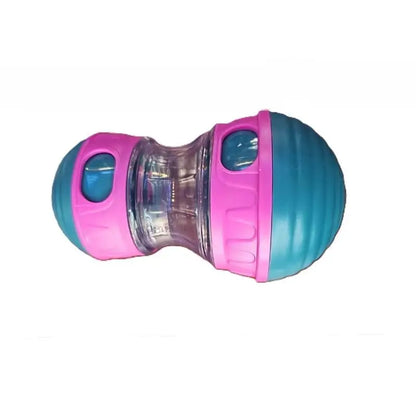 Durable Dog Puzzle Toy Interactive Leaky Treat Dispenser with Elliptical Track Rolling Food Ball Increases Pet Intelligence