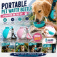 Portable Dog Water Bottle With Bowl Leak Proof Travel Water Dispenser For Pets Outdoor Walking Hiking Travel With Lanyard