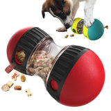Durable Dog Puzzle Toy Interactive Leaky Treat Dispenser with Elliptical Track Rolling Food Ball Increases Pet Intelligence