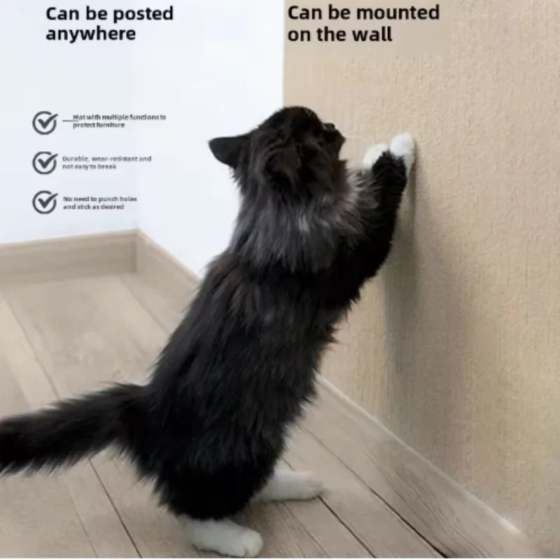 Cat Scratching Mat DIY Self-Adhesive Trimmable Carpet Cat Scratching Post Carpet for Anti-scratching Sofa Furniture Protection