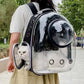 Portable Cat Pet Carrier Backpack Transparent Capsule Bubble Pet Backpack Small Animal Puppy Kitty Breathable Carrier for Travel